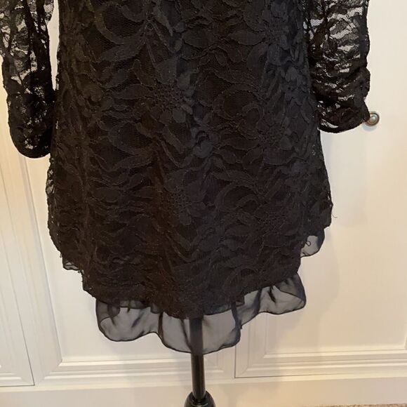 Style & Co. Boho Black Lace Dress - Picture 3 of 6